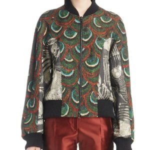 ISO Dries Van Noten Peacock Bomber Jacket